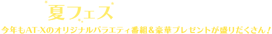 AT-X ウチの夏フェス2013！今年も夏フェスの季節がやってきた！