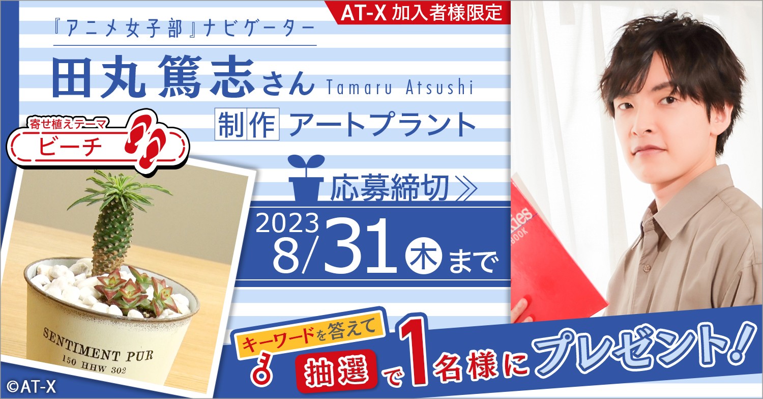 【応募受付終了】加入者様限定【アニメ女子部】田丸篤志さん制作《アートプラント「ビーチ」》プレゼント!!