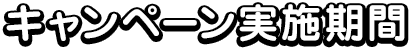 キャンペーン実施期間